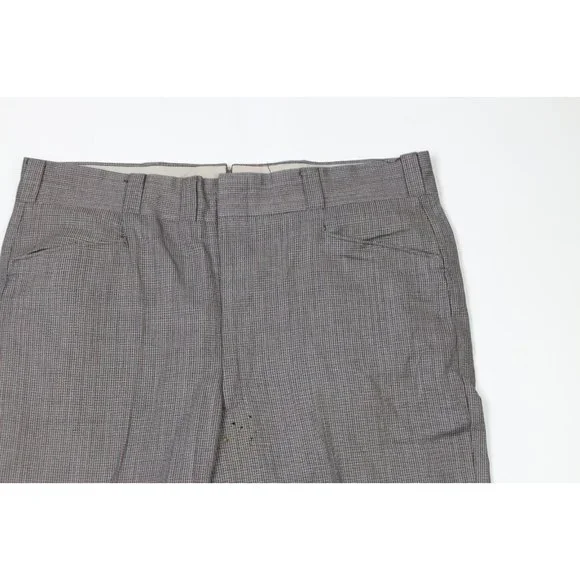 Vintage 40s Streetwear Mens 38x32 Thrashed Wool Wide Leg Bell Bottoms Pants USA